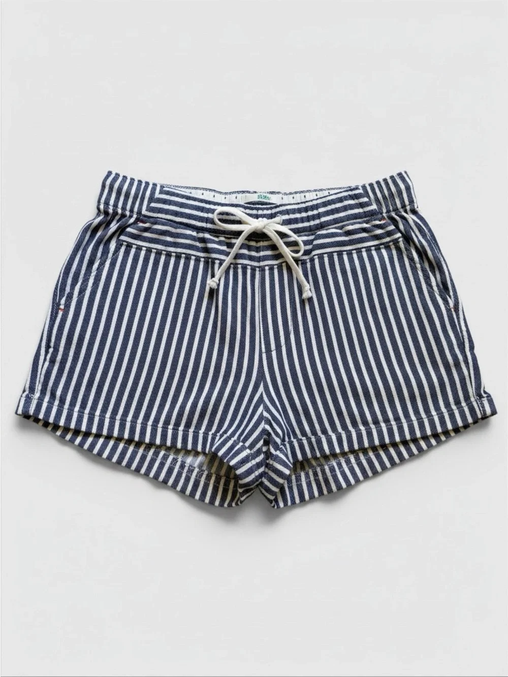 J.Crew Crewcuts Girls Size 10 Navy White Striped Drawstring Shorts Coastal